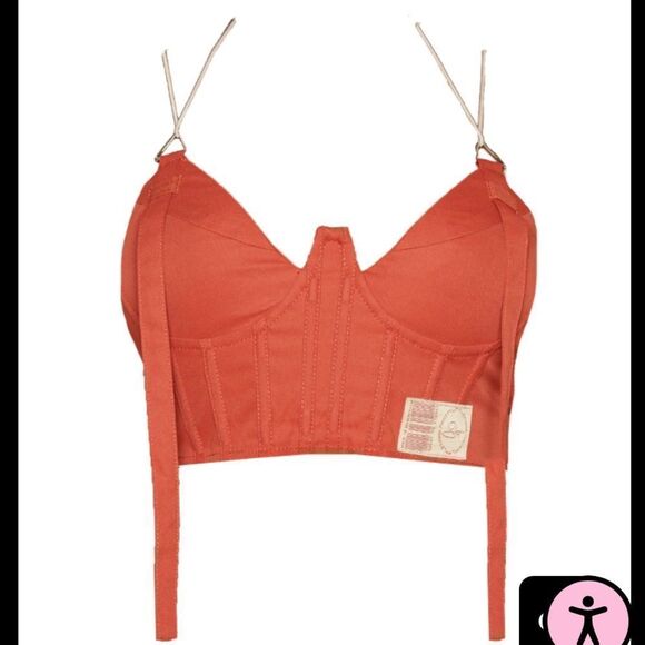 PRETTYLITTLETHING Shape Rust Buckle Detail Cargo Corset Size 4 NWT in packaging - Picture 3 of 6